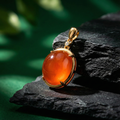 Red Agate Inlaid Pendant C